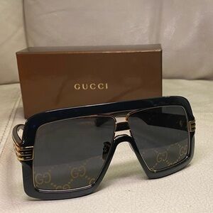 Gucci 60MM multi logo Mask Sunglasses